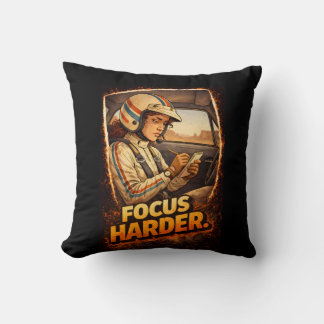 Focus Harder Throw Pillow