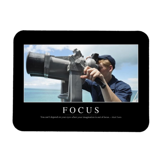 Focus: Inspirational Quote 2 Magnet (Horizontal)