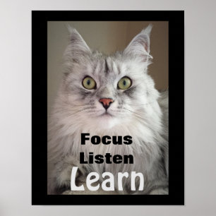 Focus. Listen. Learn. Classroom Poster