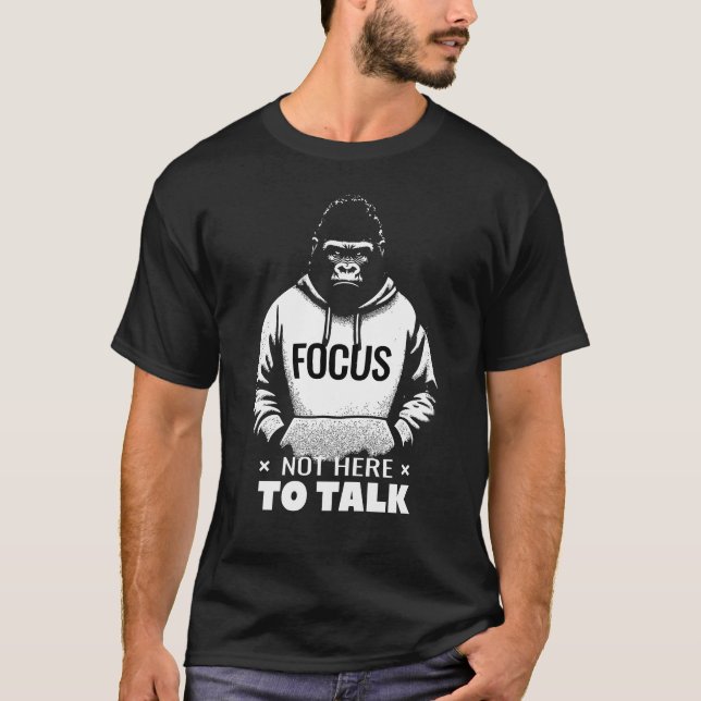 Focus Minimal Motivation Typography Art T-Shirt (Front)