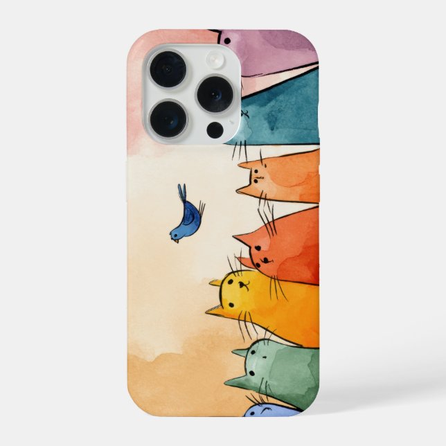Focus Mode Cats – Funny Cat Quote Art iPhone Case (Back)