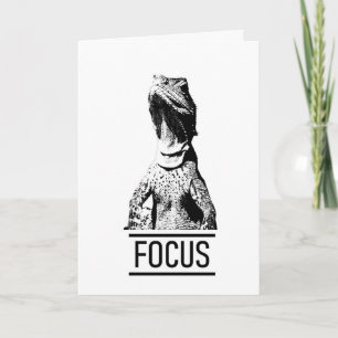 Focus Motivational Text Mr. Lizard Card