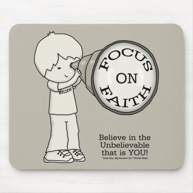 Focus On Faith Mouse Pad (Front)