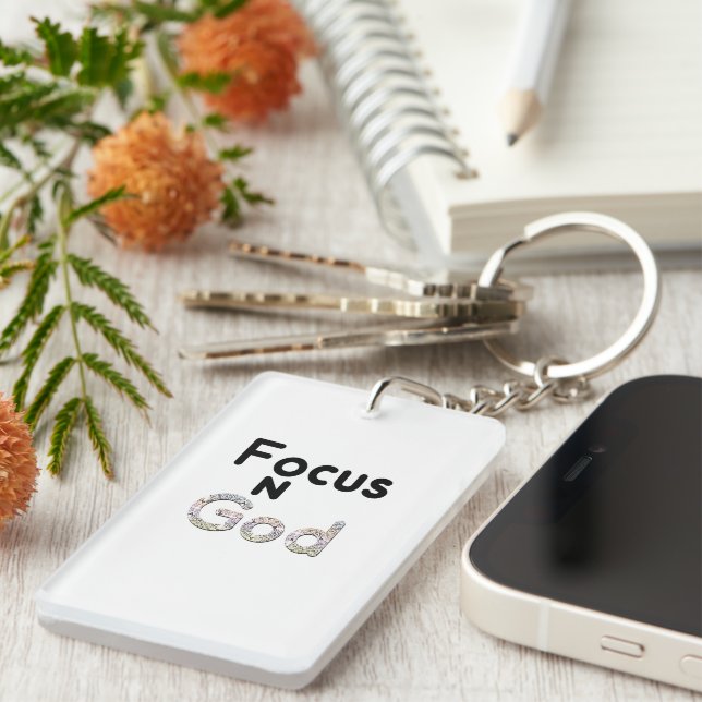 Focus On God Keychain (Front Right)