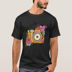 Focus On Good Camera Wildflower Mental Health Matt T-Shirt
