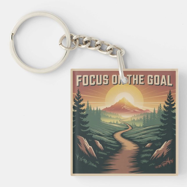 Focus On The Goal Keychain (Front)