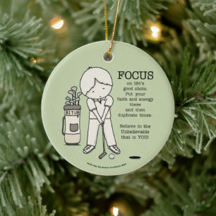 Focus on the Good Ceramic Ornament