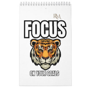 Focus on Your Goals Tiger Shirt Motivational Calendar