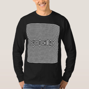 Focus optical illusion op art white lines T-Shirt