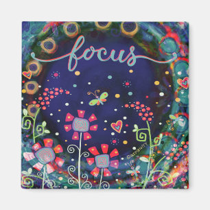 Focus Wildflowers Dragonfly Pretty Trendy Magnet
