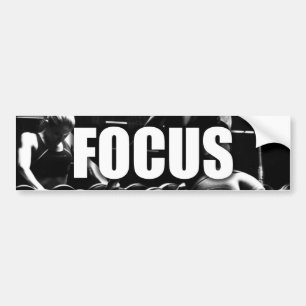 FOCUS - Women's Workout Motivational Bumper Sticker