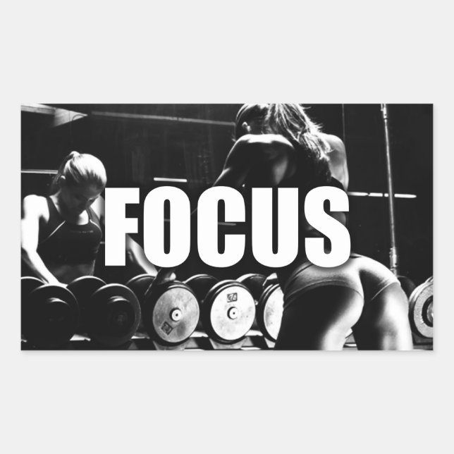 FOCUS - Women's Workout Motivational Sticker (Front)