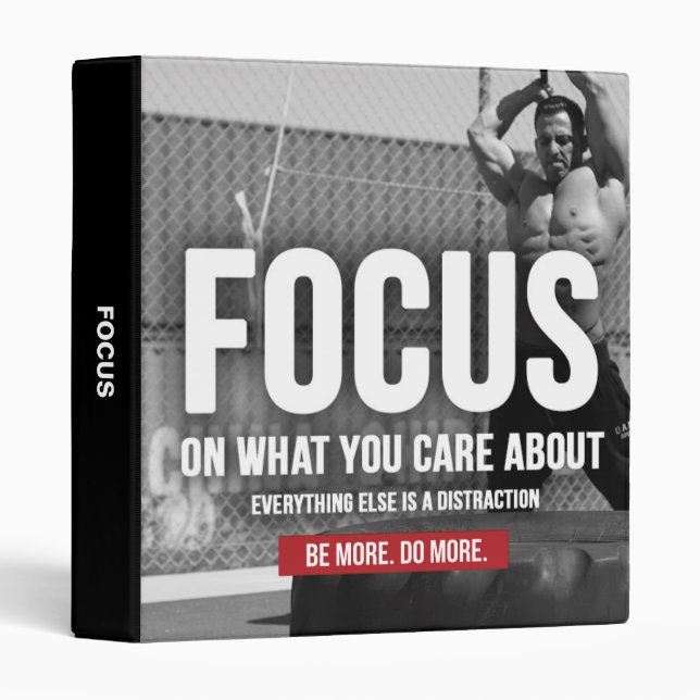 FOCUS - Workout Motivational Binder (Front/Spine)