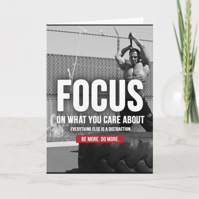 FOCUS - Workout Motivational Card (Front)