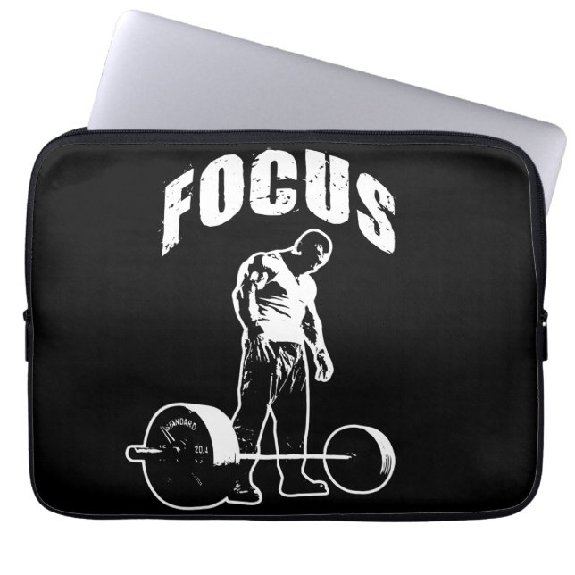 FOCUS - Workout Motivational Laptop Sleeve (Front)