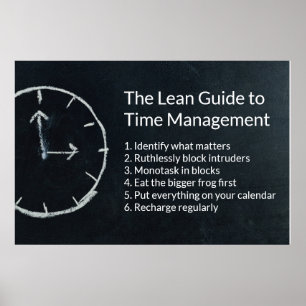 Focus your Life: The Lean Guide to Time Management Poster