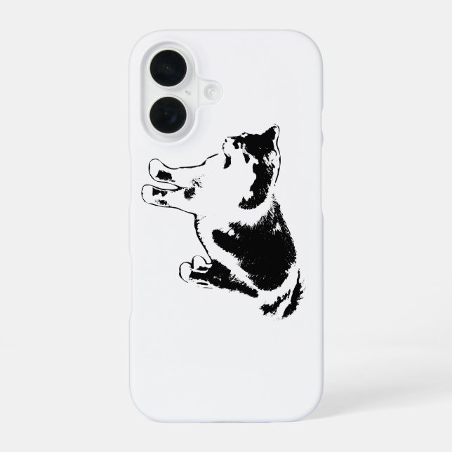 Focused, Fluffy, Unmoved iPhone 16 Case (Back)