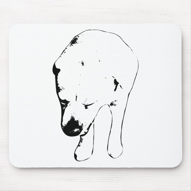 Focused Labrador Lines, Festive Desk Lift Mouse Pad (Front)