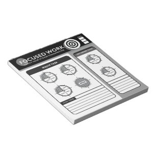 Focused Work Target Hours Notepad