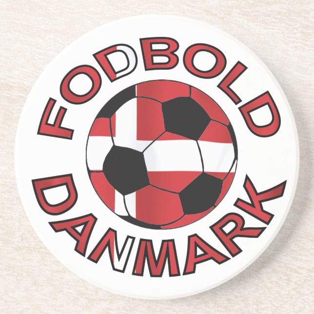Fodbold Danmark Football Denmark Coaster (Front)