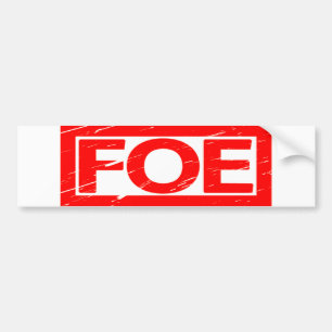 Foe Stamp Bumper Sticker