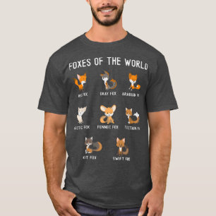 Foes Of The World Fo Lover Cute Animals Educationa T-Shirt