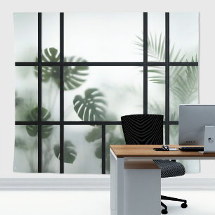 Fog Aesthetic Frosted Glass Plant Divider Backdrop Tapestry