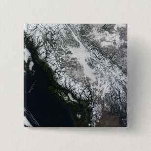 Fog and snow in British Columbia 2 Inch Square Button
