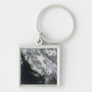 Fog and snow in British Columbia Keychain
