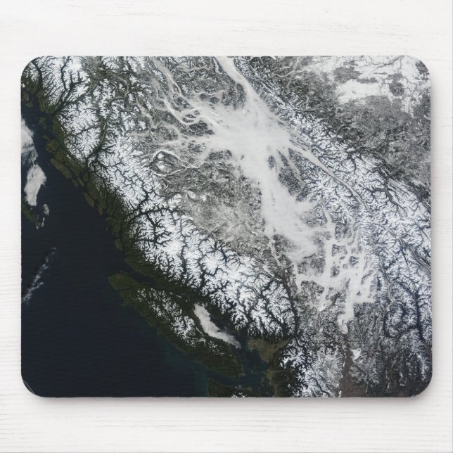 Fog and snow in British Columbia Mouse Pad (Front)