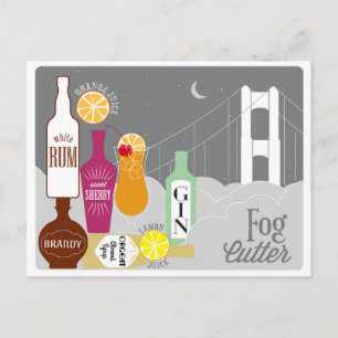 Fog Cutter Tropical Cocktail Postcard