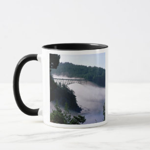 Fog drifts under the Deception Pass bridge at Mug