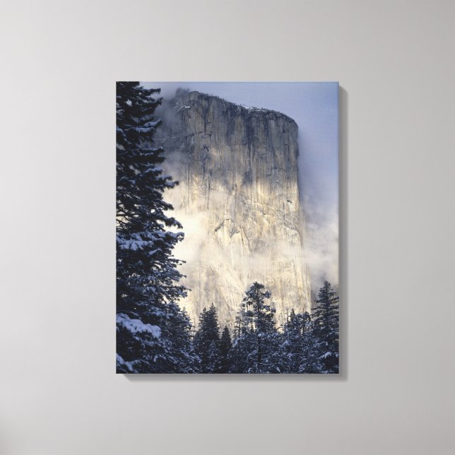 Fog Enveloping Mountain 2 Canvas Print (Front)