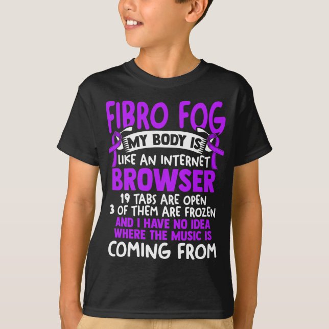 Fog - Fibro Survivor Fun Fibromyalgia Awareness  T-Shirt (Front)