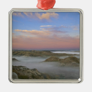 Fog from the Little Missouri River hangs in the Metal Ornament