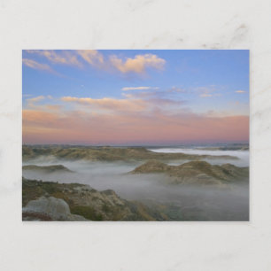 Fog from the Little Missouri River hangs in the Postcard