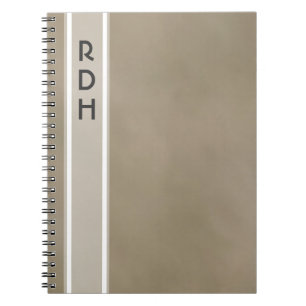 Fog Grey Monogram Notebook