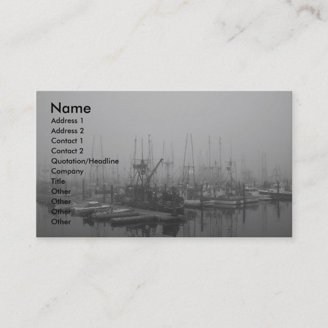 Fog In The Harbour Business Card (Front)