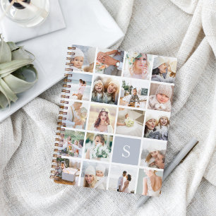 Fog Monogram Photo Collage Notebook