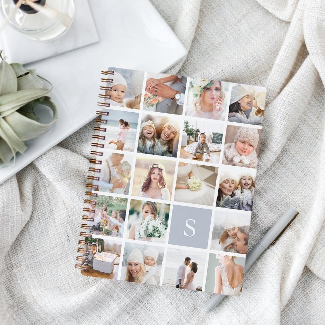Fog Monogram Photo Collage Notebook (Creator Uploaded)