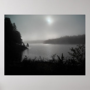 Fog on Cleveland Lake Poster