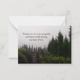Fog On The Hill Thank You Card