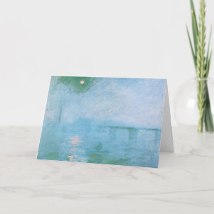 Fog on the Thames (by Claude Monet) Greetings Card