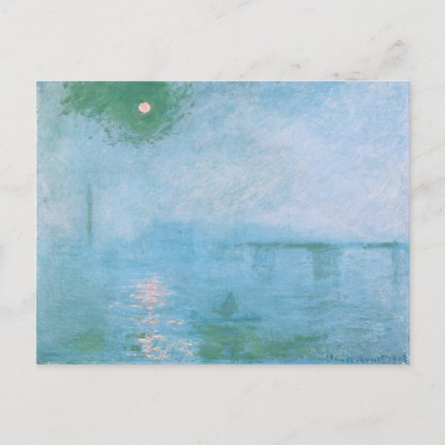 Fog on the Thames (by Claude Monet) Postcard (Front)