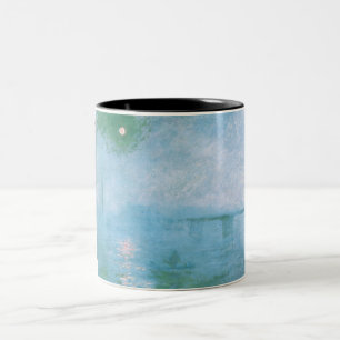 Fog on the Thames (by Claude Monet) Two-Tone Coffee Mug