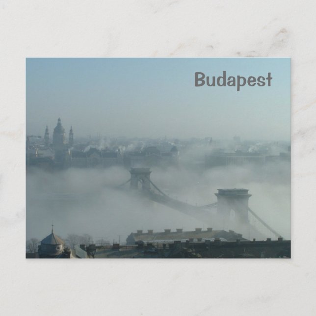 Fog over the Danube river Postcard (Front)