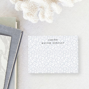 Fog Pastel Leopard Print Personalized Post-it Notes