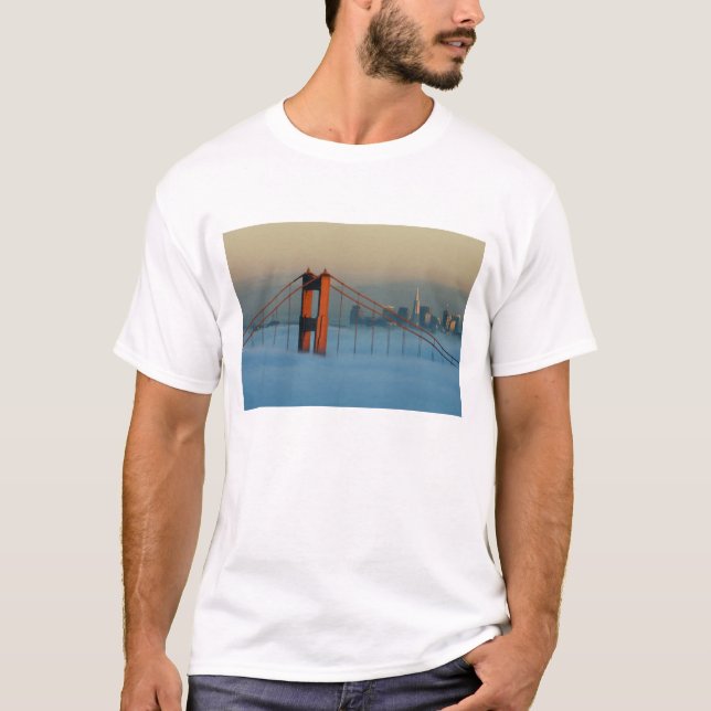 Fog rolls through the San Francisco bay T-Shirt (Front)
