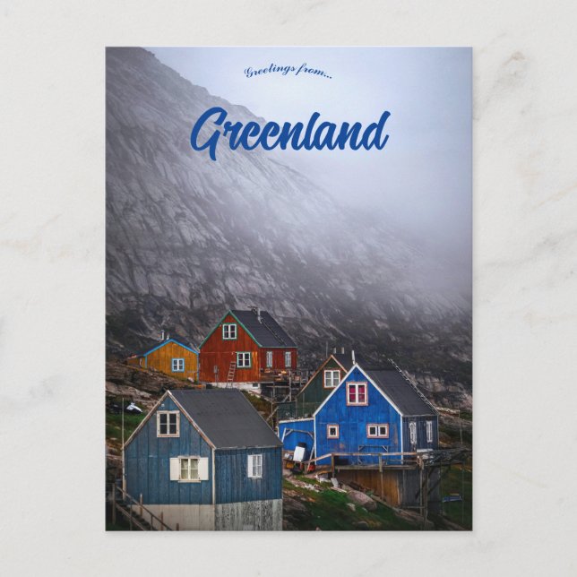 Fog Sweeping Through Kullorsuaq Greenland Postcard (Front)