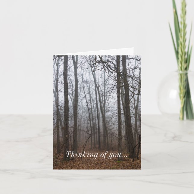 Fog Through The Woods Thinking Of You Card (Front)